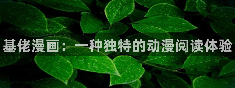 奇漫屋免费官方网站：基佬漫画：一种独特的动漫阅读体验